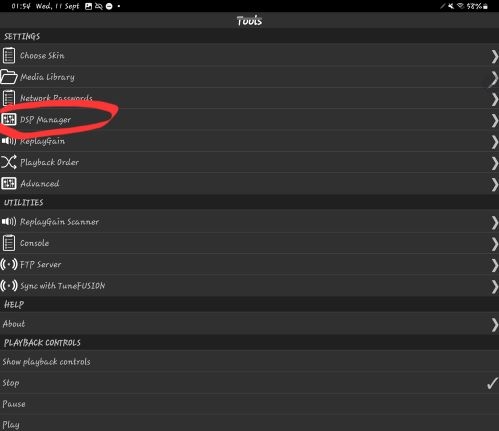 DSP Manager Foobar2000 auswählen | Songs auf Apple Music überblenden