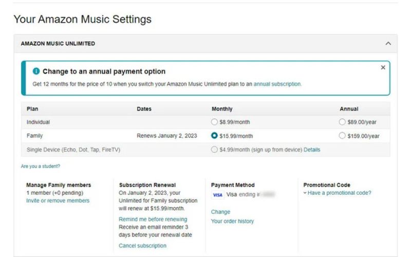 Klicken Sie auf Abonnement kündigen | Amazon Music Unlimited kündigen