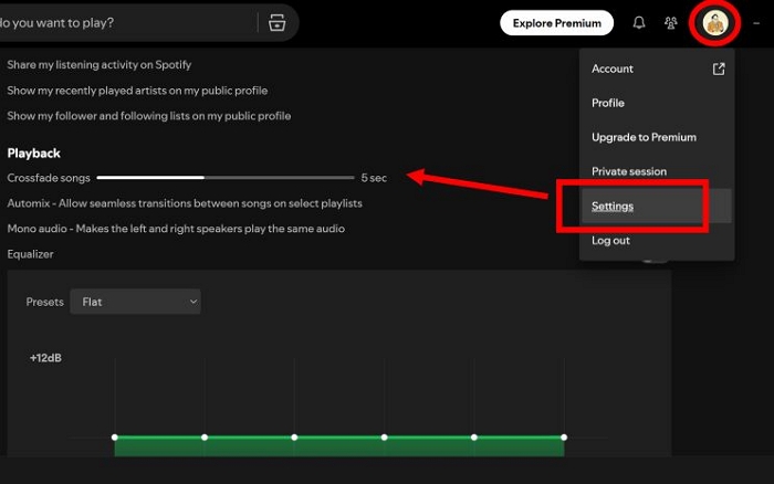 Überlappungsdauer wählen | spotify geschwindigkeit ändern