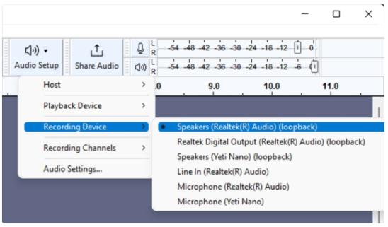 Aufnahmegerät wählen | Amazon Music in MP3 konvertieren