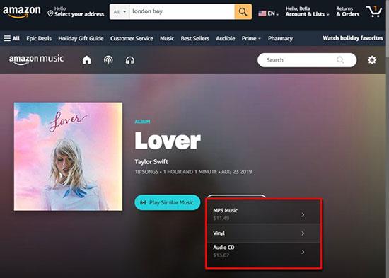 MP3-Musik auswählen | Amazon Music in MP3 konvertieren