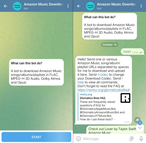 Amazon Music mit Telegram herunterladen | Amazon Music auf den lokalen Computer und das Telefon herunterladen