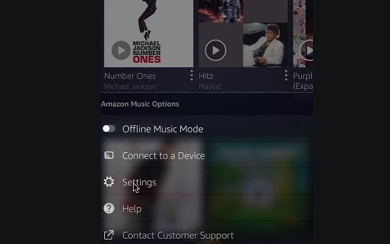 Klicken Sie auf „Einstellungen“ | „Amazon Music auf SD-Karte herunterladen“