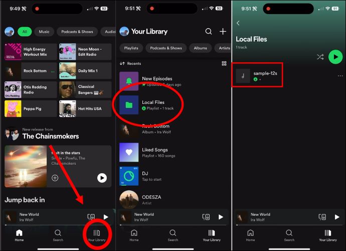 Wählen Sie „Lokale Dateien“ | „Lokale Dateien auf Spotify herunterladen“