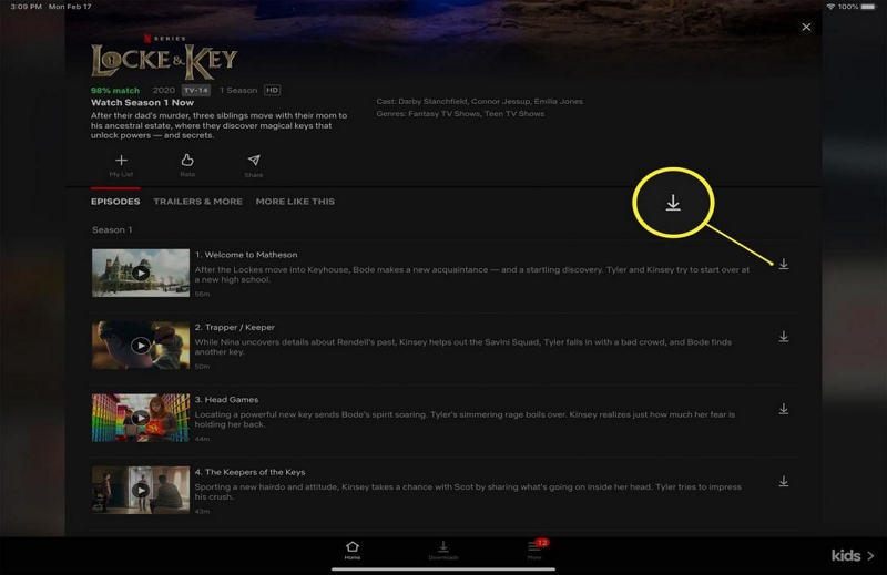 Verwenden Sie die Suchfunktion | So laden Sie Filme auf Netflix auf den Mac herunter