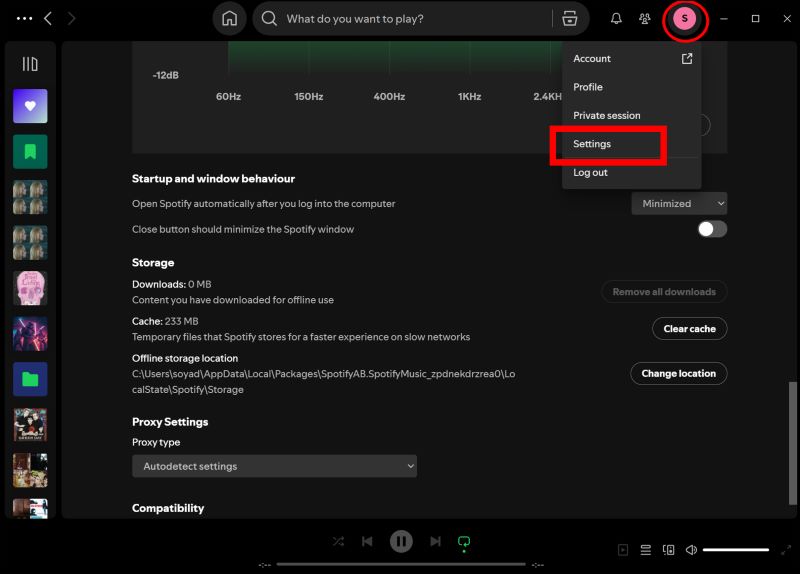 Zeige lokale Dateien aktivieren | Spotify in WAV