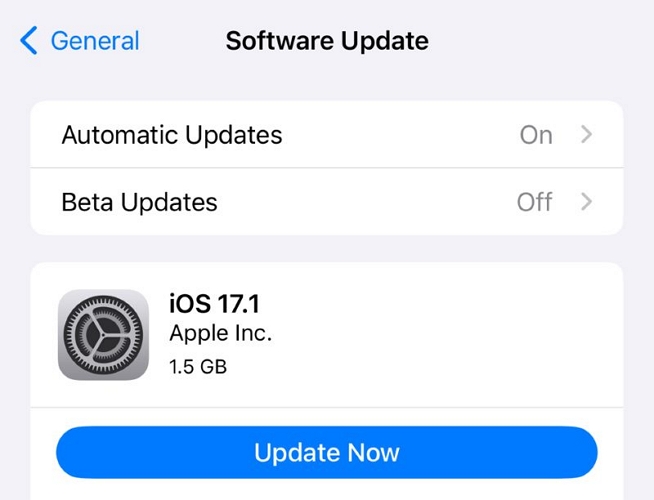 iOS aktualisieren | Songs auf Apple Music überblenden