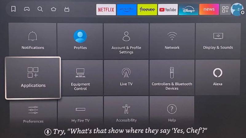 wählen Sie Anwendungen | Spotify auf dem Fire TV Stick