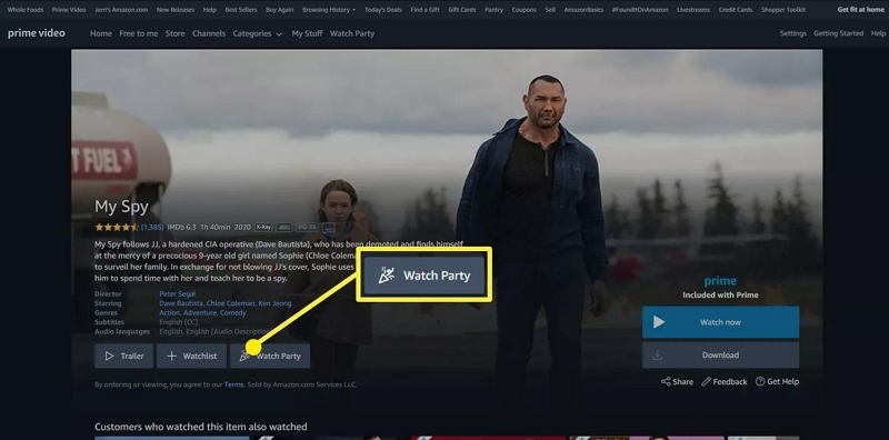 Watch Party | Kann ich heruntergeladene Amazon Prime-Videos teilen?