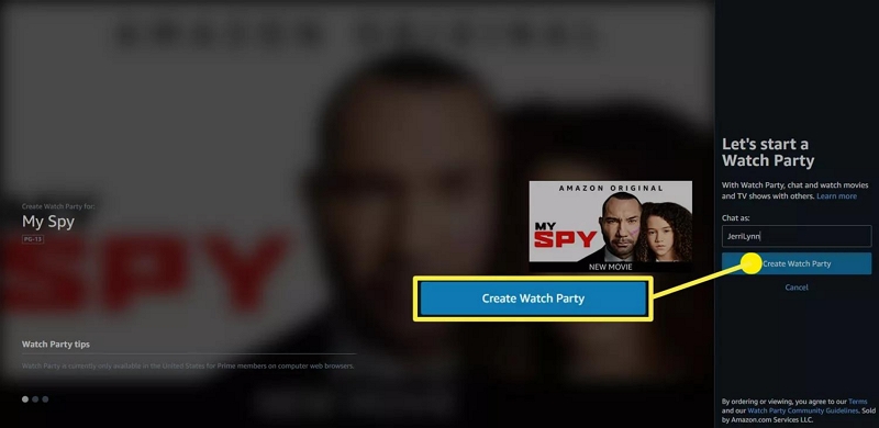 Watch Party erstellen | Kann ich heruntergeladene Amazon Prime-Videos teilen?