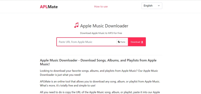 URL in APLMate einfügen | Songs von Apple Music auf den Mac herunterladen
