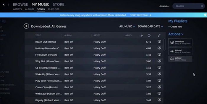 Songs zum Hinzufügen ziehen | Alben von Amazon Music herunterladen