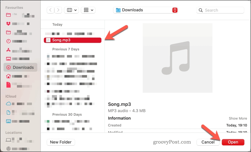 Klicken Sie auf „Öffnen“ | „Spotify offline hören“