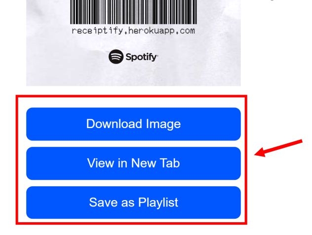 Downloadbild verwenden | Spotify Receiptify