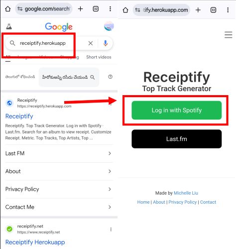 Klicke auf Zustimmen | Spotify Receiptify