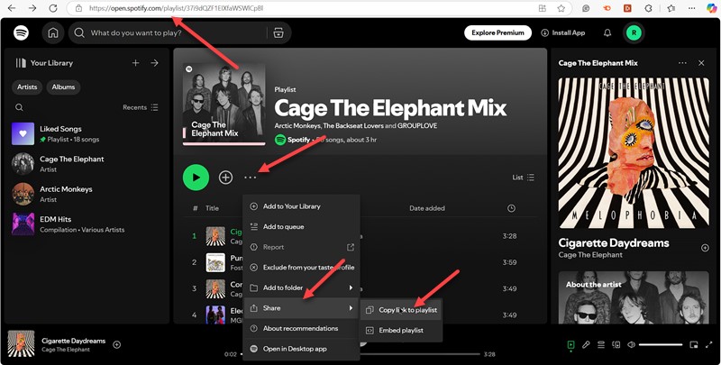 auf Link kopieren klicken | SpotifyDown