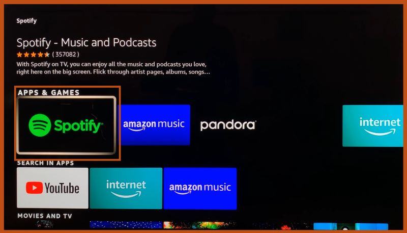 Geben Sie Spotify ein | Spotify auf dem Fire TV Stick