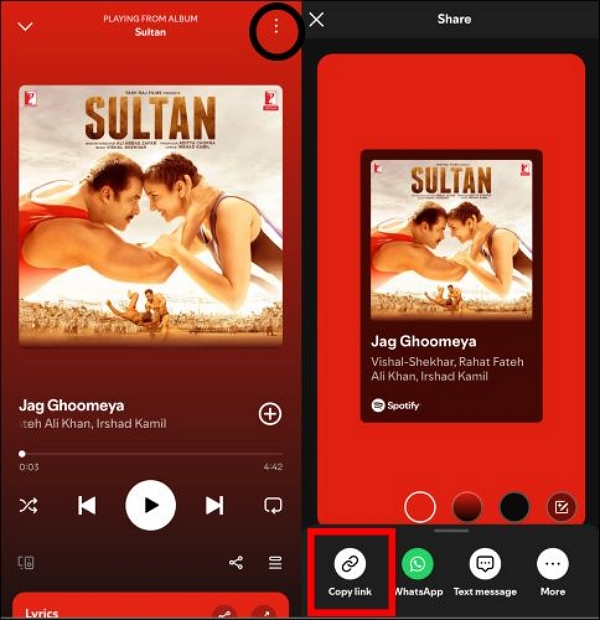 Wählen Sie Link kopieren | 320kbps Spotify Downloaders