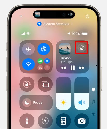 Tippen Sie auf AirPlay | Spotify auf dem Fire TV Stick
