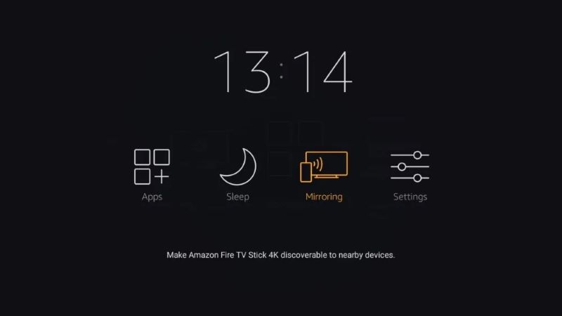wählen Sie Spiegelung | Spotify auf dem Fire TV Stick