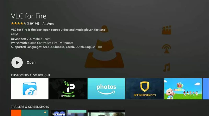 Öffnen Sie VLC | Spotify auf dem Fire TV Stick