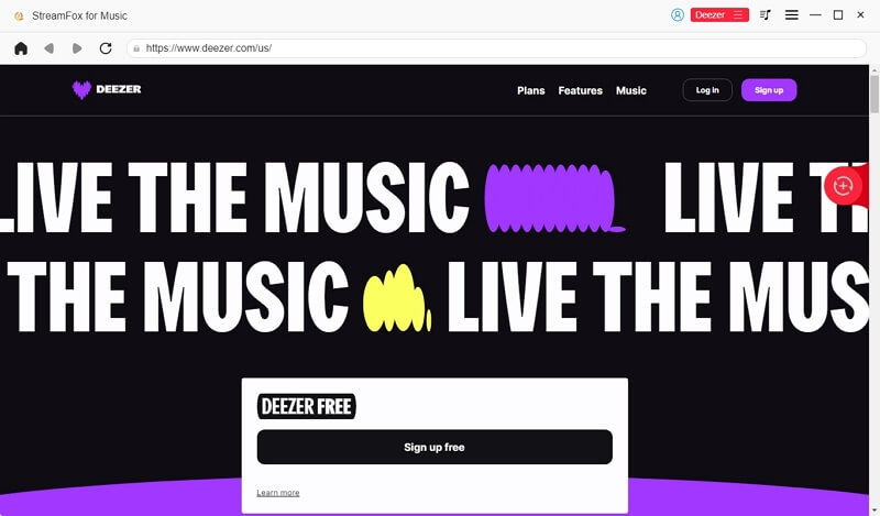 Deezer-Musik anmelden | StreamFox All-in-One-Konverter – Benutzerhandbuch