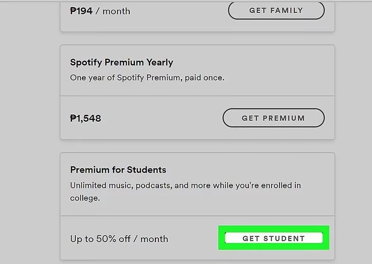 wählen Sie Premium für Studenten | Erhalten Sie einen Spotify-Studentenrabatt