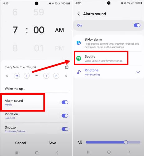 Spotify wählen | Set Spotify as Alarm