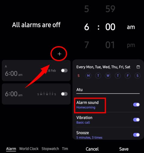 Soundauswahl | Set Spotify as Alarm