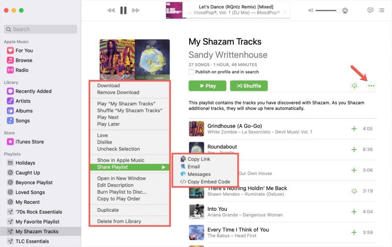 Wähle ein Freigabemedium | Apple Music-Mediathek freigeben