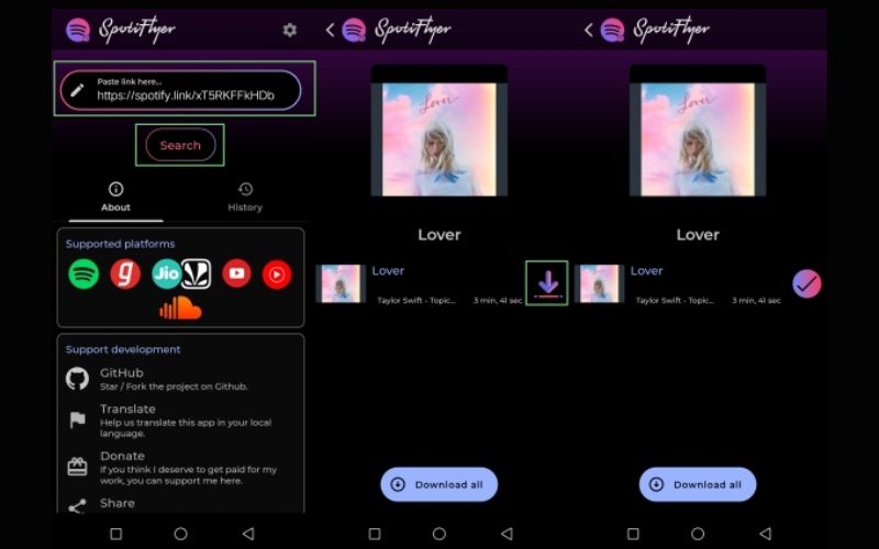Wählen Sie „Alle herunterladen“ | Laden Sie Spotify-Wiedergabelisten offline auf Ihr Telefon oder Ihren Computer herunter.