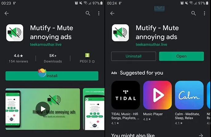 SpotMute installieren | Spotify Werbung Blockieren