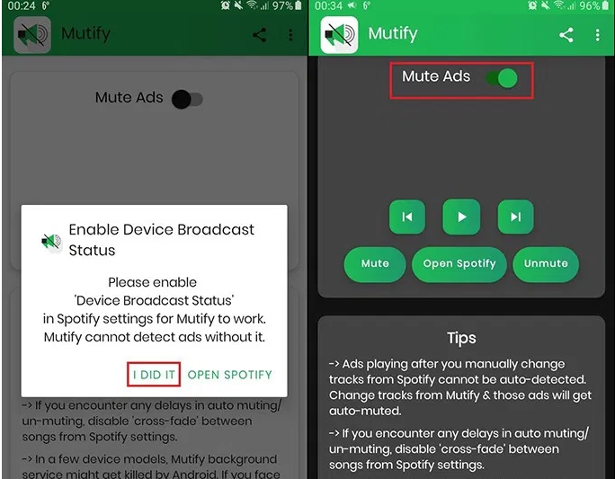 Werbung stummschalten aktivieren | Spotify Werbung Blockieren