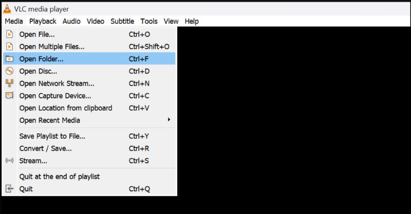 select Open Folder | visualiser for spotify