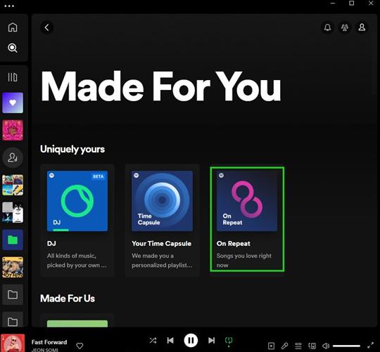 Suchen Sie nach Uniquely Yours | Suchen und speichern Sie die Spotify On Repeat-Playlist