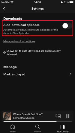 Aktivieren Sie den automatischen Download von Episoden | download spotify podcast