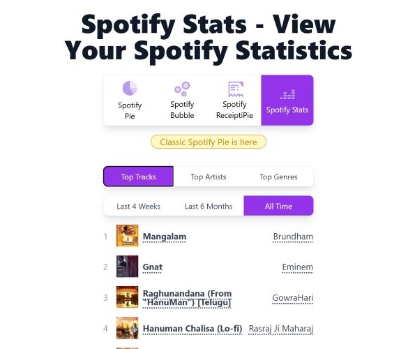 Auf Spotify Stats klicken | Spotify Receiptify