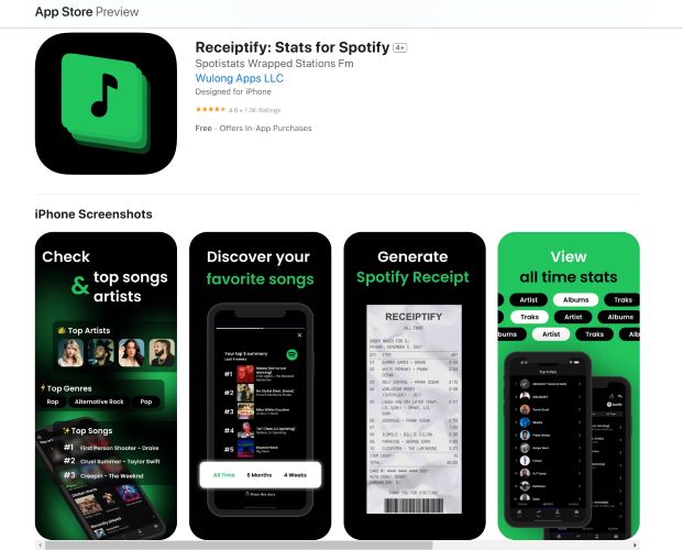 Receiptify app | Spotify Receiptify