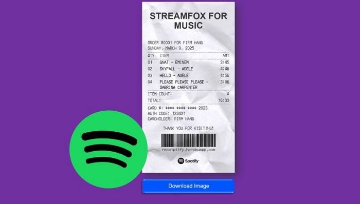 receiptify | Spotify Receiptify