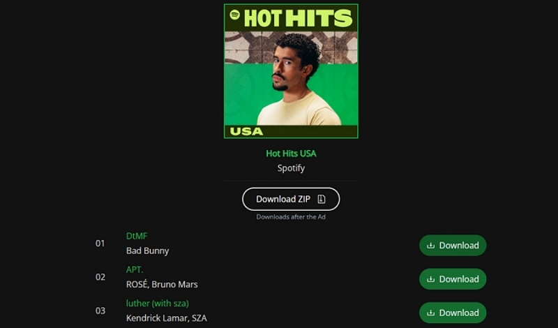 Klicken Sie auf „ZIP herunterladen“ | spotify download mp3