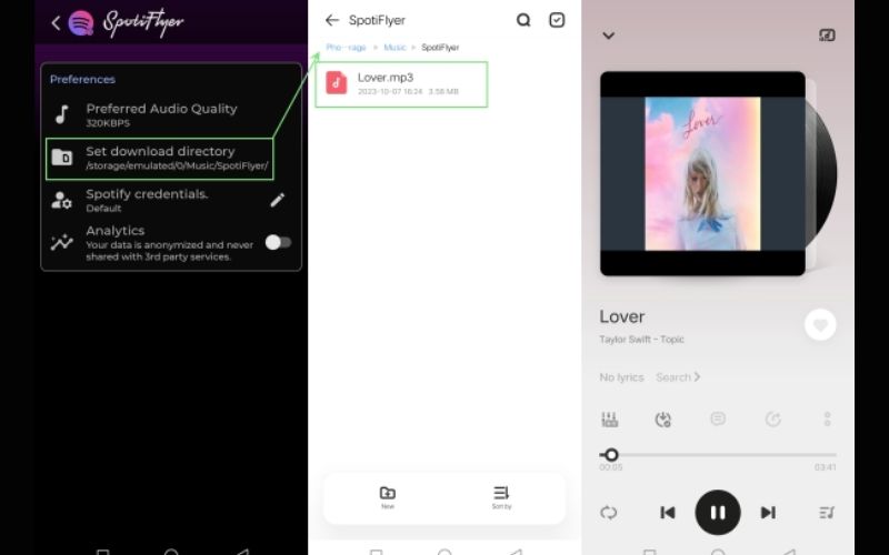 Von SpotiFlyer heruntergeladene Wiedergabelisten finden | Spotify-Wiedergabelisten offline auf Telefon oder Computer herunterladen