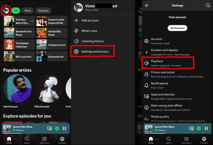 Wiedergabe auswählen | Spotify spielt automatisch Musik ab