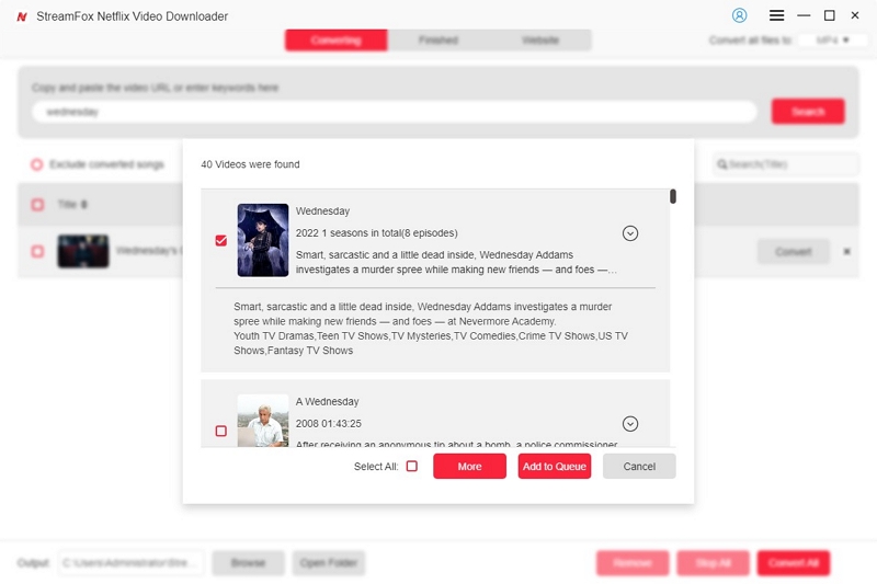 Videoinformationen automatisch abrufen | Streamfox Netflix Video Downloader Benutzerhandbuch