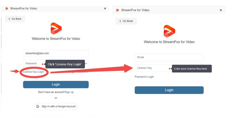Anmeldekontostatus | Streamfox für Video-Benutzerhandbuch