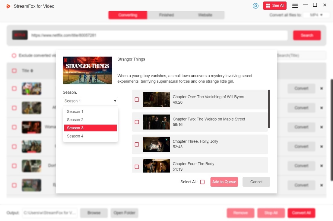 zu Ihrer Downloadliste hinzufügen | Streamfox für Video – Benutzerhandbuch