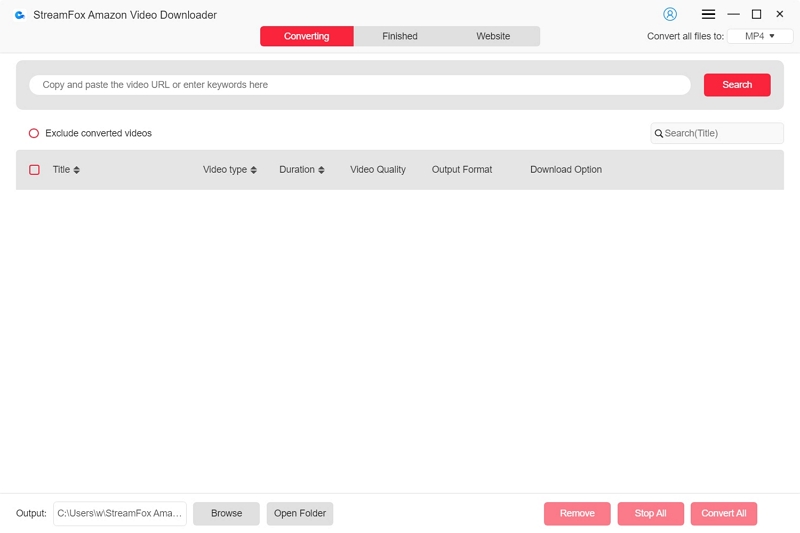 Verwenden Sie die Suchleiste | Amazon Prime Video-Downloader