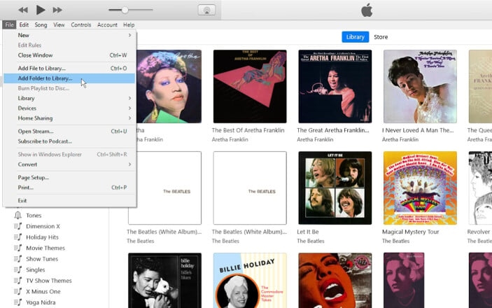 Wählen Sie „Datei zur Bibliothek hinzufügen“ | „Amazon Music auf iTunes oder Apple Music herunterladen“