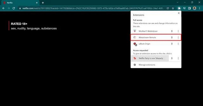 Metastream | Gemeinsam Netflix schauen
